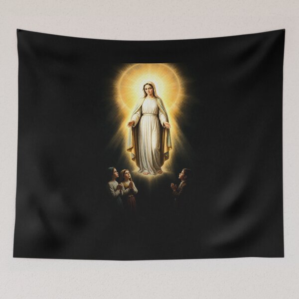 Item preview, Virgin Mary with Praying Children and Halo designed and sold by Krasnovaovaova.