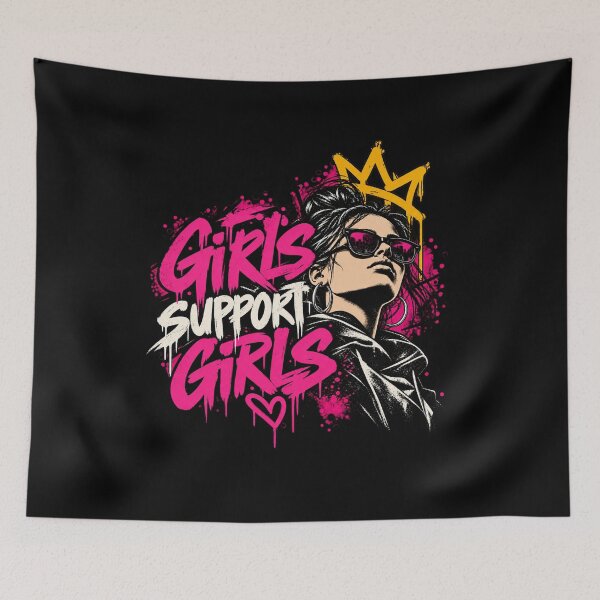 Item preview, Girls Support Girls Feminist Streetwear designed and sold by ThereIsRoomForEveryoneOnThisEarth.