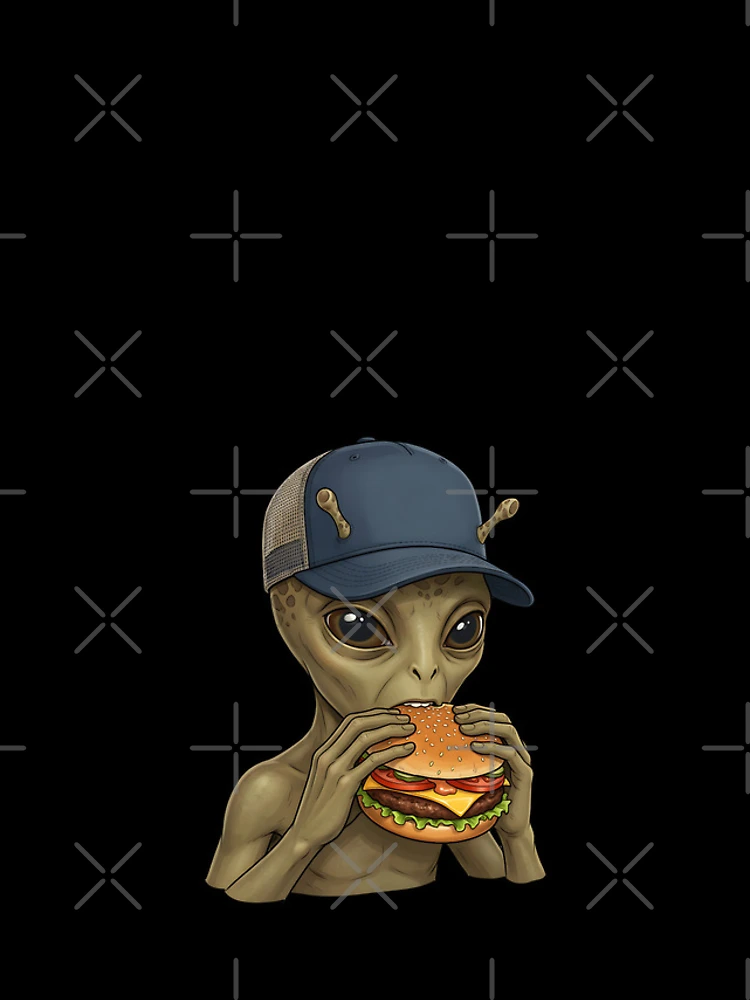 Thumbnail 4 of 4, iPhone Case, Cool alien eats burger designed and sold by ReneMM.