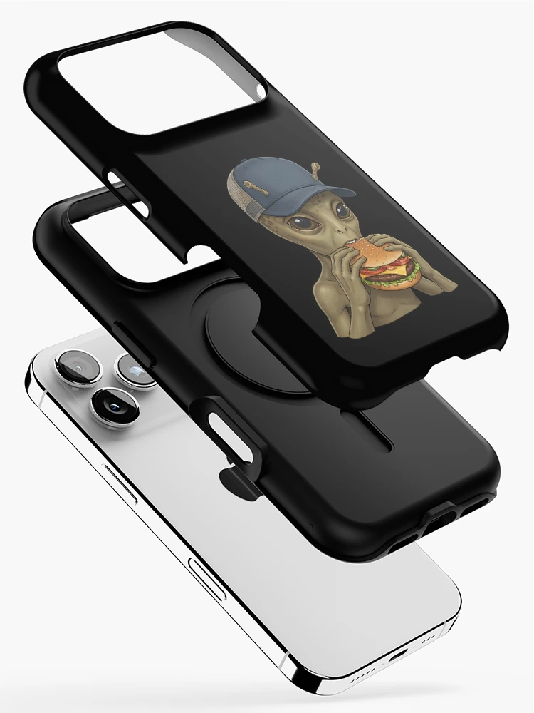 Thumbnail 2 of 4, iPhone Case, Cool alien eats burger designed and sold by ReneMM.