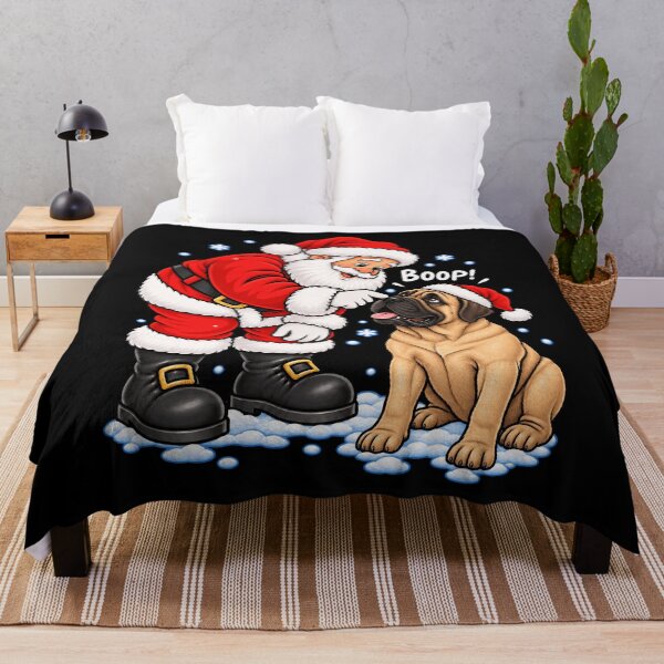 Item preview, Funny Bullmastiff Dog Santa Boop Merry Chirstmas Mom Dad designed and sold by rafaeltto.