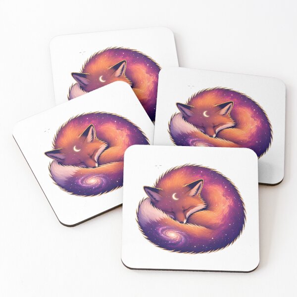 Item preview, Sleeping Galaxy Fox Crescent Moon Art designed and sold by Shop of Wonders.