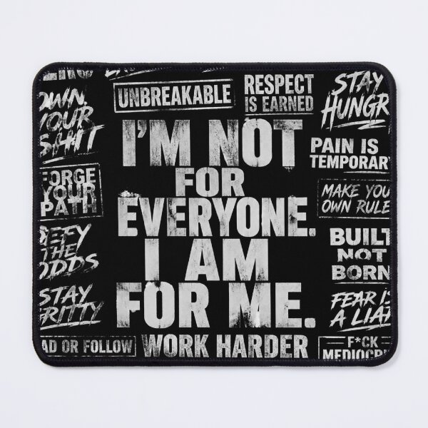 Item preview, I'm Not For Everyone I Am For Me - Badass Motivational Quote Typography Collage designed and sold by Aura Craft Co..