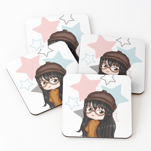 Item preview, Kawaii girl with glasses designed and sold by LizChibiArt.