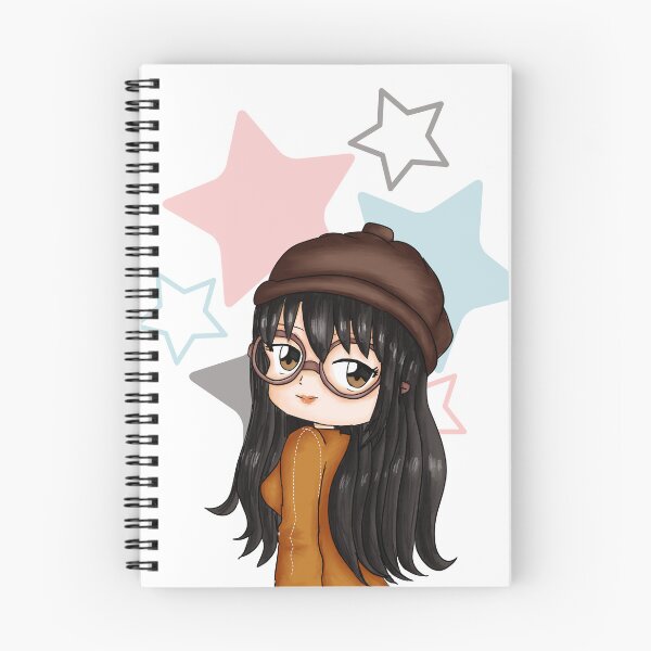 Item preview, Kawaii girl with glasses designed and sold by LizChibiArt.