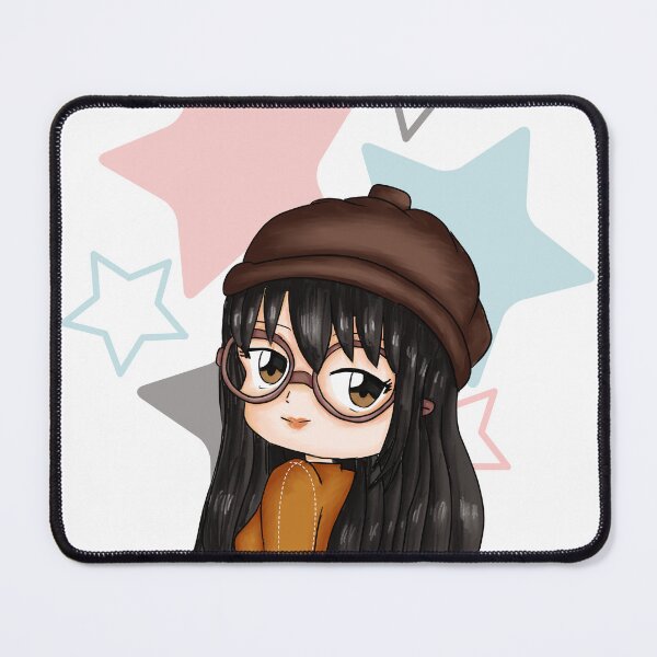Item preview, Kawaii girl with glasses designed and sold by LizChibiArt.