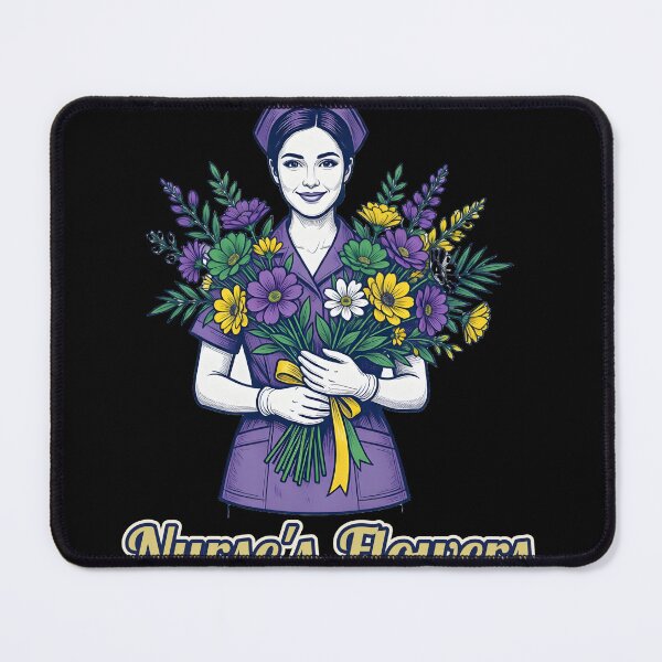 Item preview, Nurse's Flowers — Nurse Holding a Bouquet designed and sold by DarkAgeArt.