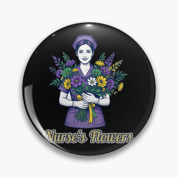 Item preview, Nurse's Flowers — Nurse Holding a Bouquet designed and sold by DarkAgeArt.