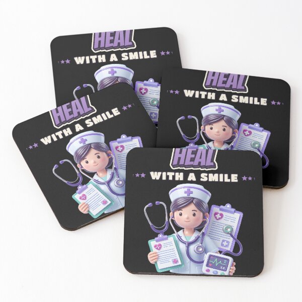 Item preview, Heal with a smile — Nurse with a Stethoscope designed and sold by DarkAgeArt.