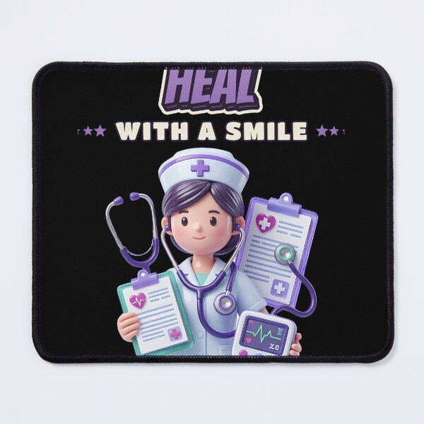 Item preview, Heal with a smile — Nurse with a Stethoscope designed and sold by DarkAgeArt.