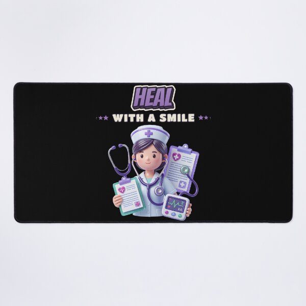 Item preview, Heal with a smile — Nurse with a Stethoscope designed and sold by DarkAgeArt.
