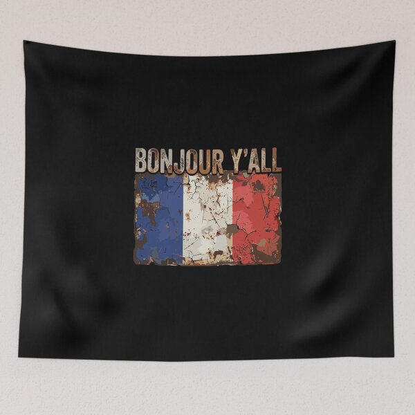 Item preview, Bonjour Y'all French Flag Southerner Francophile Travel designed and sold by PopStars1993.