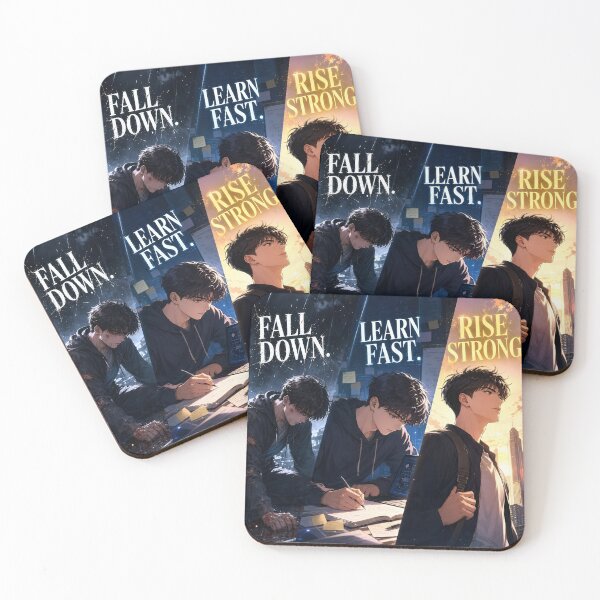 Item preview, Fall Down Learn Fast Rise Strong – Resilience and Growth Mindset Quote designed and sold by ManggaeJM.