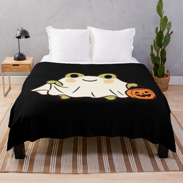 Item preview, Cute Halloween Frog Wearing a Ghost Costume designed and sold by AMICO77.