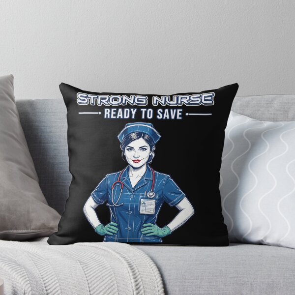 Item preview, Strong nurse ready to save — Nurse Wearing Stethoscope designed and sold by DarkAgeArt.
