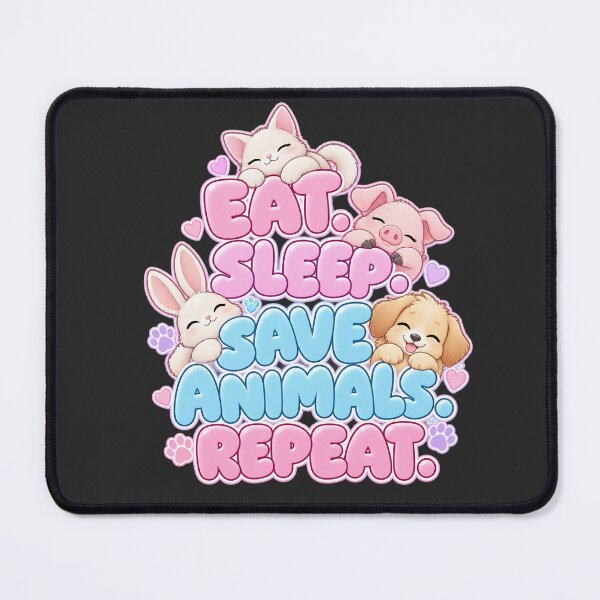 Item preview, Eat, Sleep, Save Animals, Repeat. designed and sold by Danielle Official.