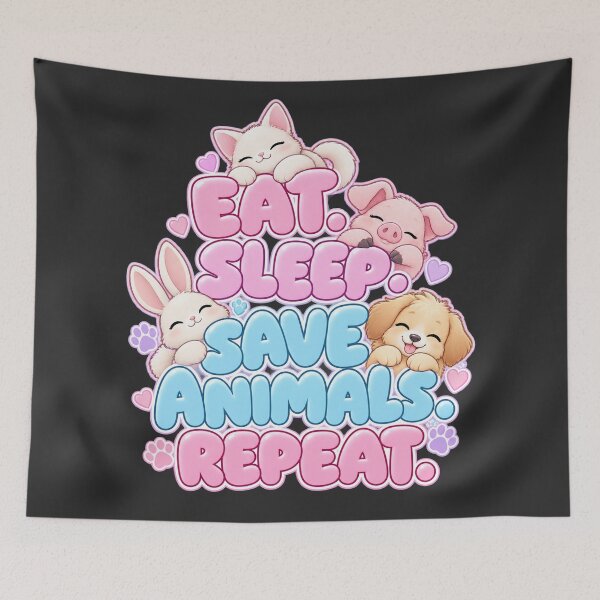 Item preview, Eat, Sleep, Save Animals, Repeat. designed and sold by Danielle Official.
