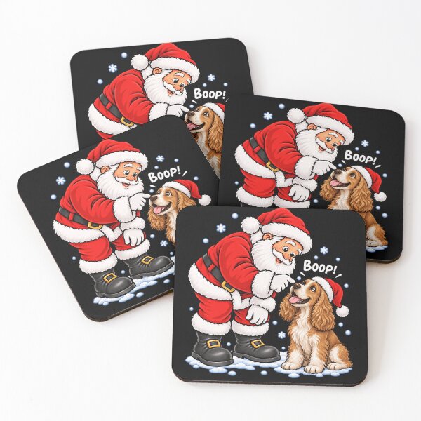 Item preview, Funny Cocker Spaniel Dog Santa Boop Merry Chirstmas Mom Dad designed and sold by rafaeltto.