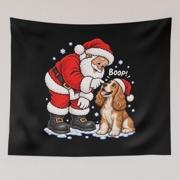Item preview, Funny Cocker Spaniel Dog Santa Boop Merry Chirstmas Mom Dad designed and sold by rafaeltto.