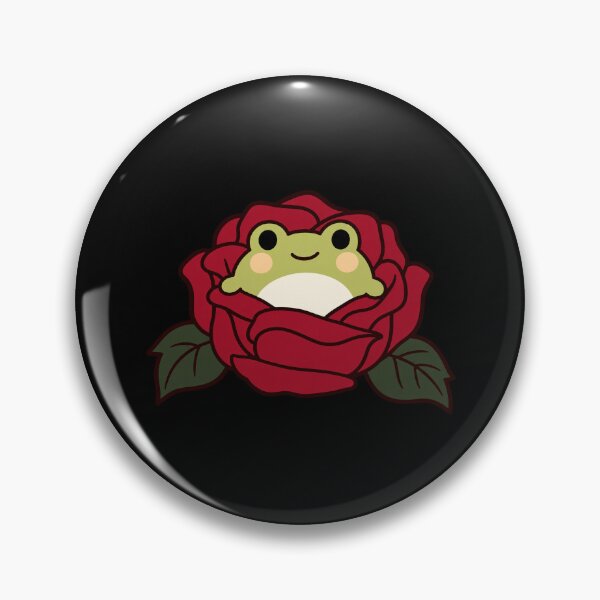 Item preview, Cute Gothic Frog Nestled in a Dark Rose designed and sold by AMICO77.