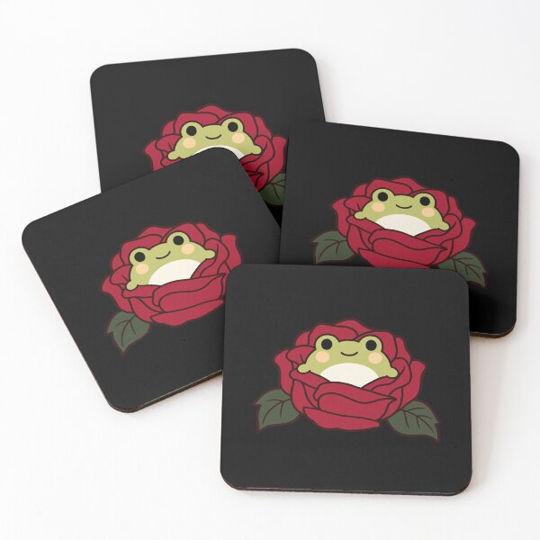 Item preview, Cute Gothic Frog Nestled in a Dark Rose designed and sold by AMICO77.