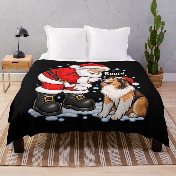 Item preview, Funny Collie Dog Santa Boop Merry Chirstmas Mom Dad designed and sold by rafaeltto.