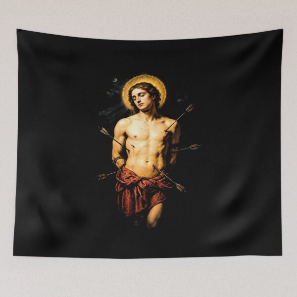 Item preview, Saint Sebastian with Arrows and Golden Halo designed and sold by Krasnovaovaova.