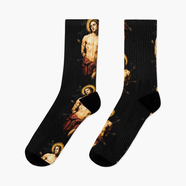 Item preview, Saint Sebastian with Arrows and Golden Halo designed and sold by Krasnovaovaova.