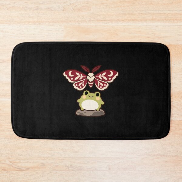 Item preview, Cute Gothic Frog Watching a Burgundy Moth designed and sold by AMICO77.