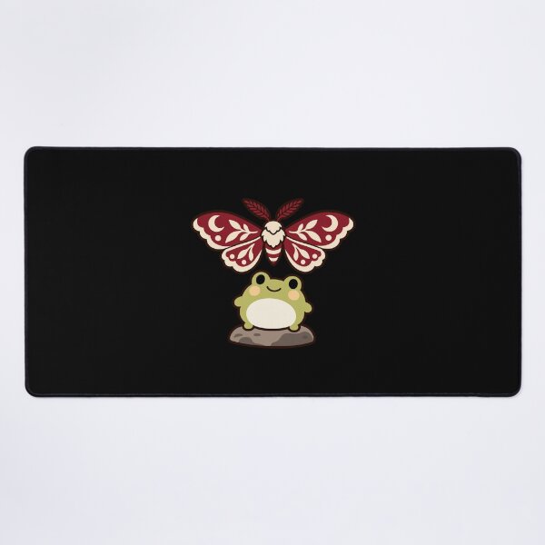 Item preview, Cute Gothic Frog Watching a Burgundy Moth designed and sold by AMICO77.