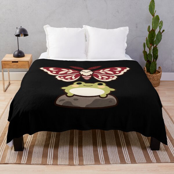 Item preview, Cute Gothic Frog Watching a Burgundy Moth designed and sold by AMICO77.