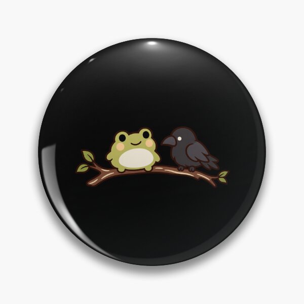Item preview, Cute Gothic Frog and Raven on a Branch designed and sold by AMICO77.