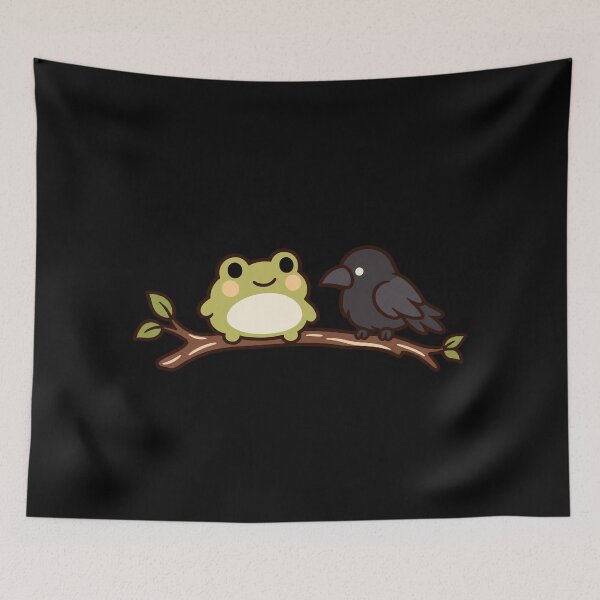 Item preview, Cute Gothic Frog and Raven on a Branch designed and sold by AMICO77.