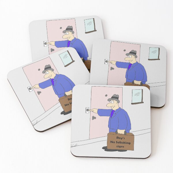 Item preview, Man selling no solicitation signs designed and sold by Sneerze.