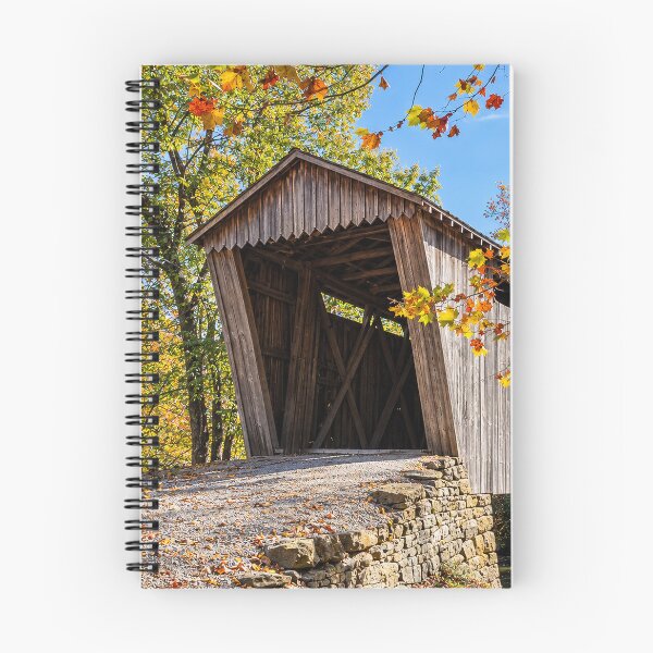 Item preview, Switzer Covered Bridge in Autumn designed and sold by gotucoveredart.