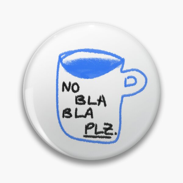 Item preview, No Bla Bla Bla Plz - Funny Introvert Blue Coffee Mug Doodle designed and sold by Ruizydiabz.