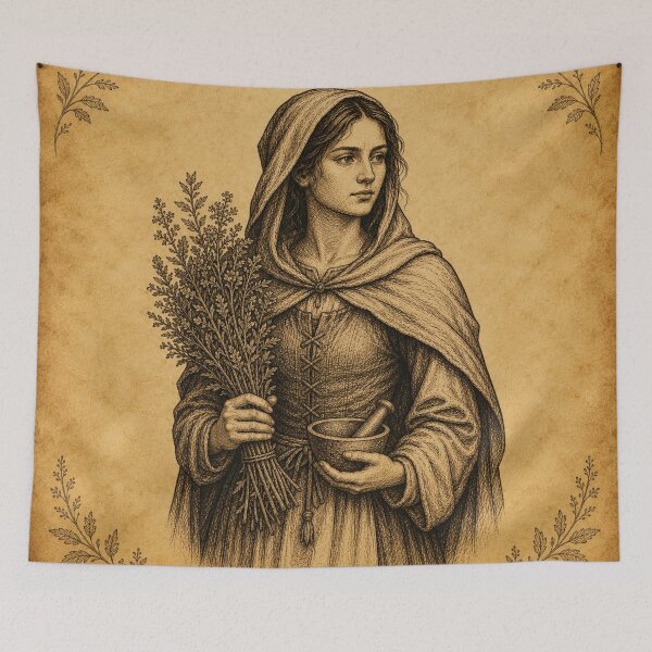 Item preview, Medieval Herbalist Woman designed and sold by photoparadise22.