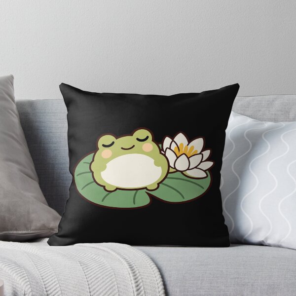 Item preview, Cute Cottagecore Frog Napping on a Lily Pad designed and sold by AMICO77.