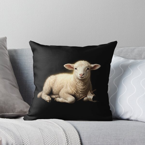 Item preview, Lamb of God with Cross and White Ribbon designed and sold by Krasnovaovaova.