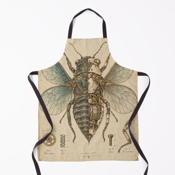 Item preview, Cicada Natura et Machina Cyber Renaissance Entomological Plate designed and sold by DMarquiseArt.