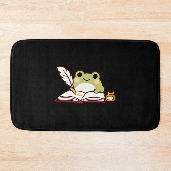 Item preview, Cute Bookish Frog Writing with an Ivory Quill designed and sold by AMICO77.