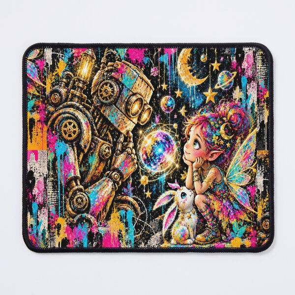 Item preview, Cosmic Steampunk Muse - Surreal Collage Art designed and sold by Personiq Kaleido.