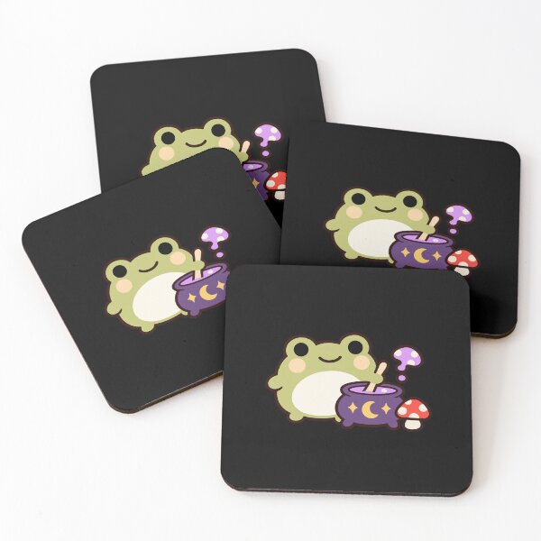 Item preview, Cute Witchy Frog Brewing a Mushroom Potion designed and sold by AMICO77.