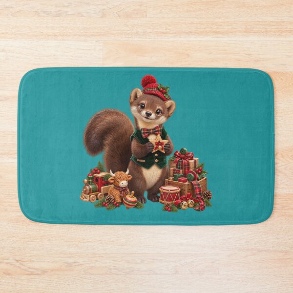 Item preview, Cute Scottish Pine Marten Christmas Toy Maker designed and sold by MaedK.
