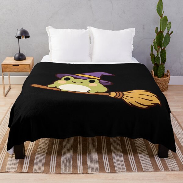 Item preview, Cute Witchy Frog Flying on a Broomstick designed and sold by AMICO77.