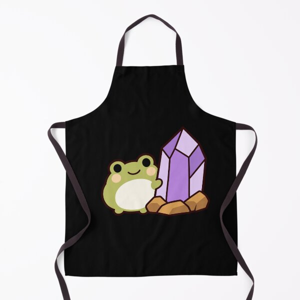 Item preview, Cute Witchy Frog Guarding a Lavender Crystal designed and sold by AMICO77.