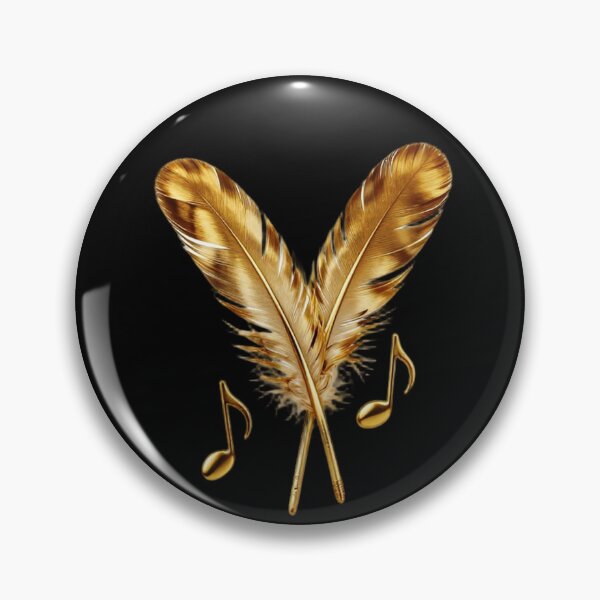 Item preview, Solenne Gold Feathers and Musical Notes designed and sold by Solenne Music.