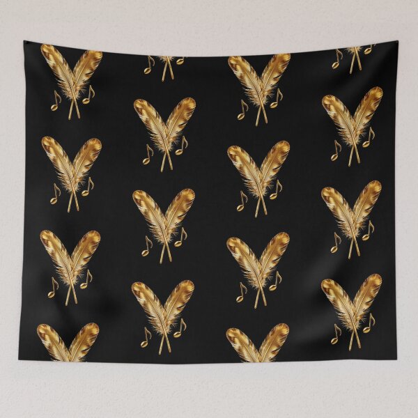 Item preview, Solenne Gold Feathers and Musical Notes designed and sold by Solenne Music.