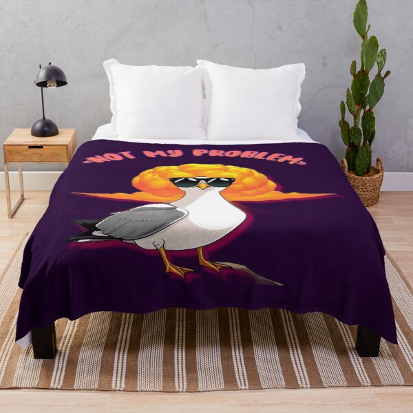 Item preview, Not My Problem Seagull Meme designed and sold by ZeroContextArt.