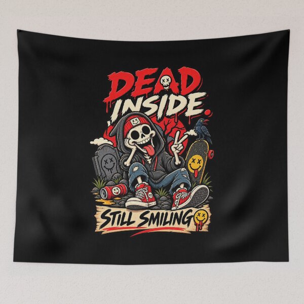 Item preview, Dead Inside Still Smiling Skeleton designed and sold by RatherCreative.